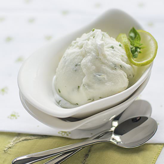 Lime and Basil Sorbet