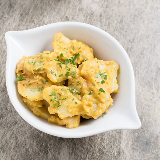 Vegan Slow Cooker Potato Au Gratin