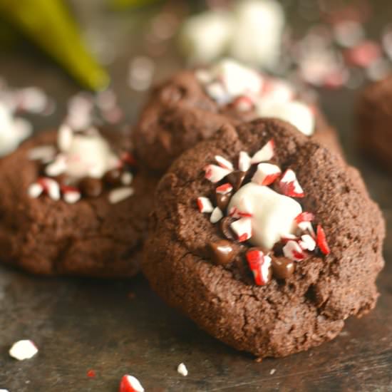 Peppermint Hot Chocolate Cookies