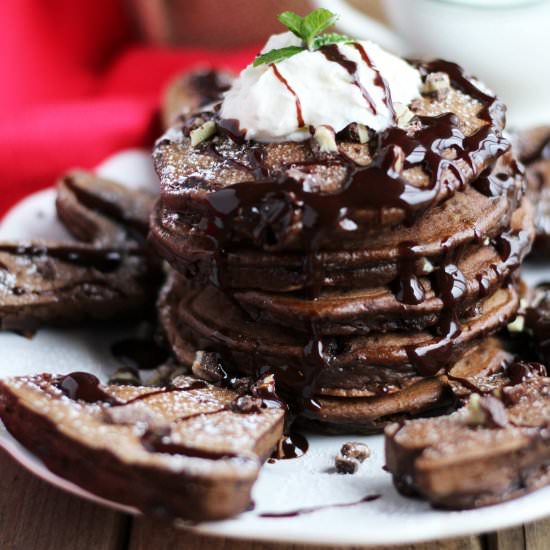 Andes Chocolate Mint Pancakes