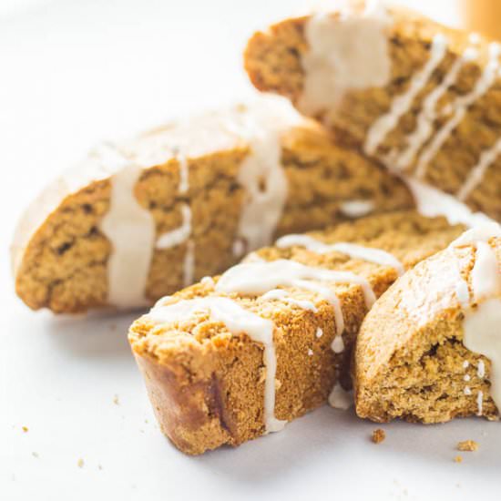 Iced Gingerbread Biscotti