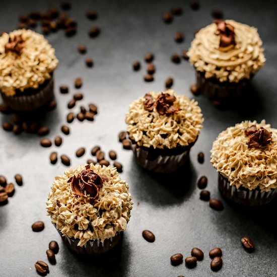Choc Cupcakes w Coffee Buttercream