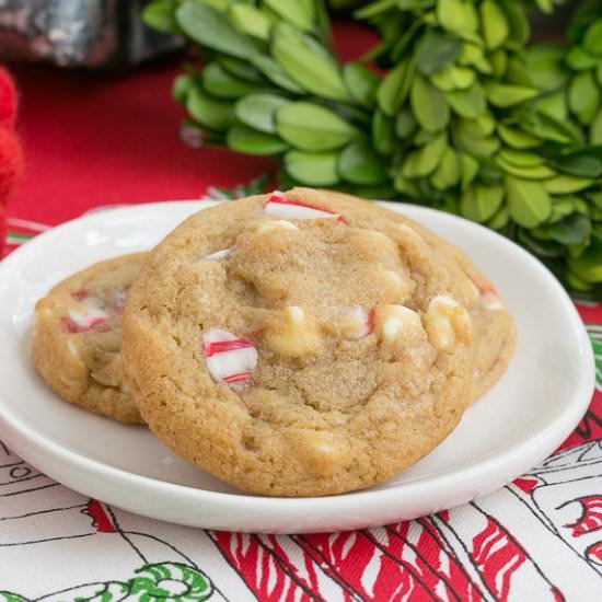 White Chocolate Candy Cane Cookies