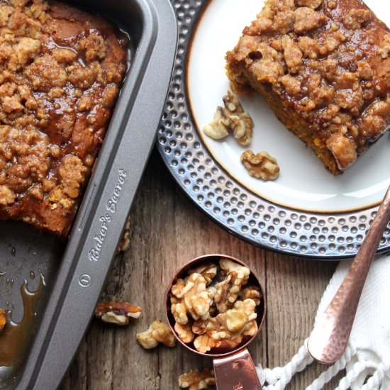 Pumpkin Walnut Spice Cake