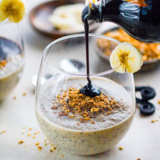 Ginger Molasses Banana Chia Pudding