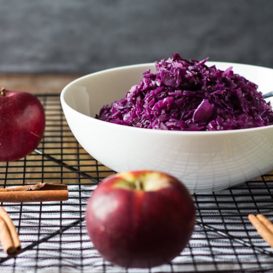 Braised Red Cabbage and Apple