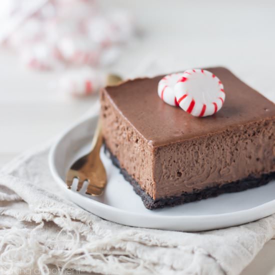 Chocolate Peppermint Cheesecake Bar
