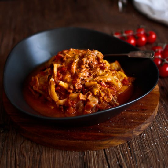 Deconstructed Cheesy Cabbage Rolls