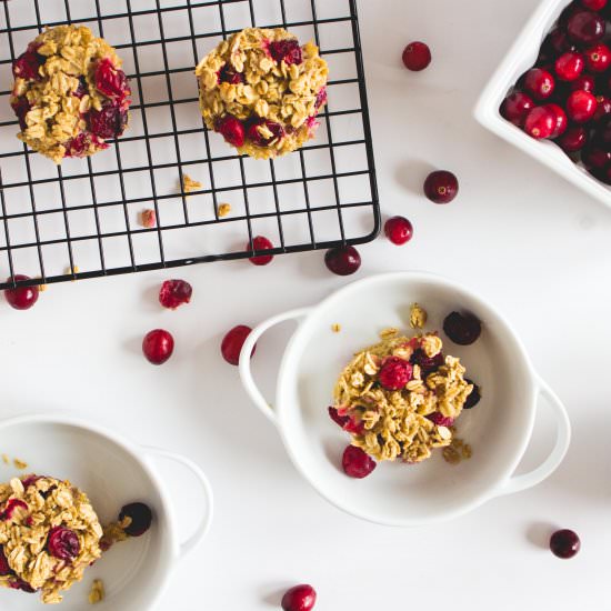 Cranberry-Ginger Baked Oatmeal Cups