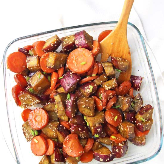 Roasted Sweet Potato and Carrots
