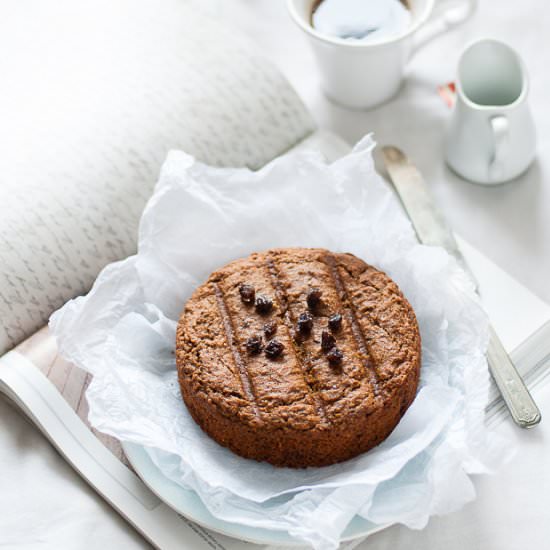 Eggless Whole Wheat Prune Cake