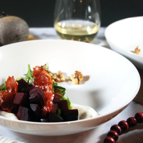 Beet Salad with Goat Cheese Crema