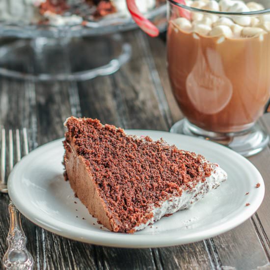 Peppermint Hot Chocolate Cake