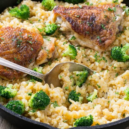Chicken, Cheddar and Broccoli Rice