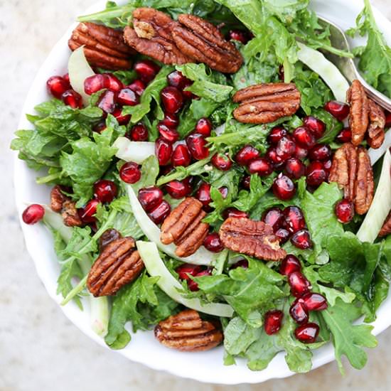 Kale, Fennel and Pomegranate Salad