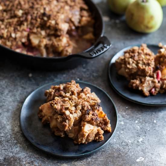 Apple, Pear & Cranberry Crisp