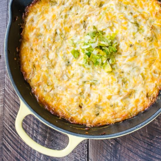 Cheesy Brussels Sprout Leek Dip