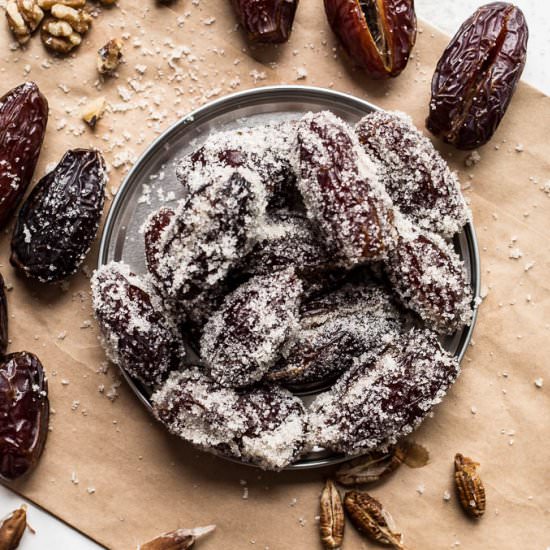 Sugared Walnut-Stuffed Dates