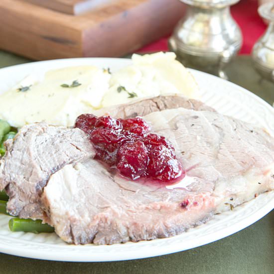 Cranberry Crusted Prime Rib Roast