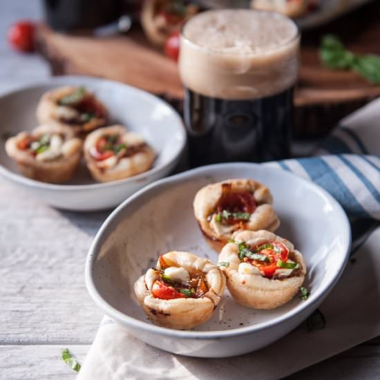 Onion, Goat Cheese and Tomato Bites