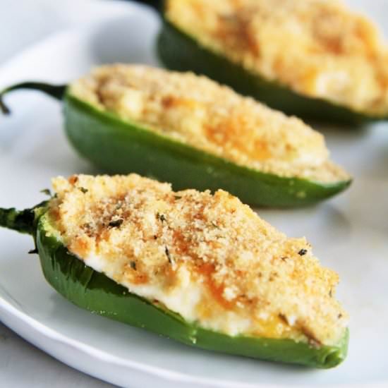 Baked Jalapeño Cheddar Poppers