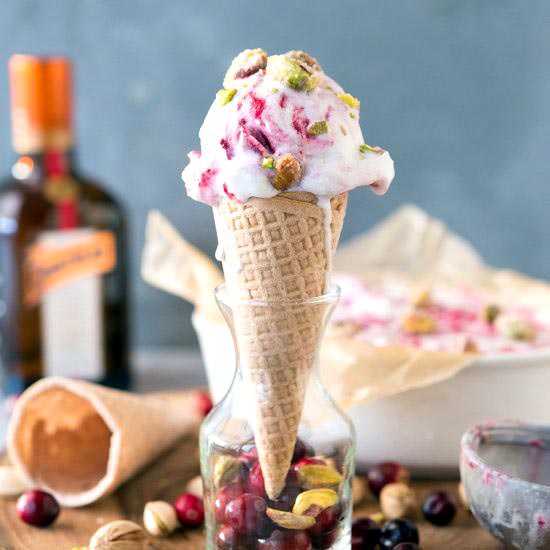 Cranberry Cointreau Ice Cream