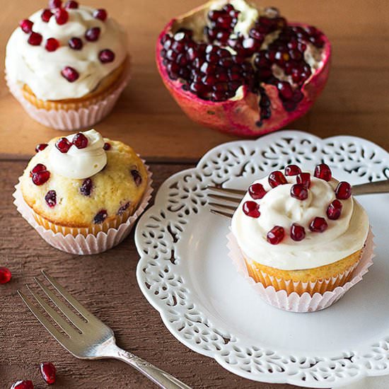 Coconut Pomegranate Muffins