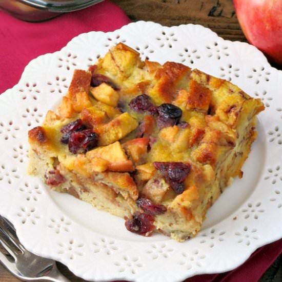 Apple Cranberry Baked French Toast