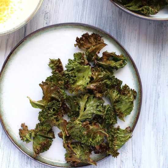 Kale Chips the Greek Way