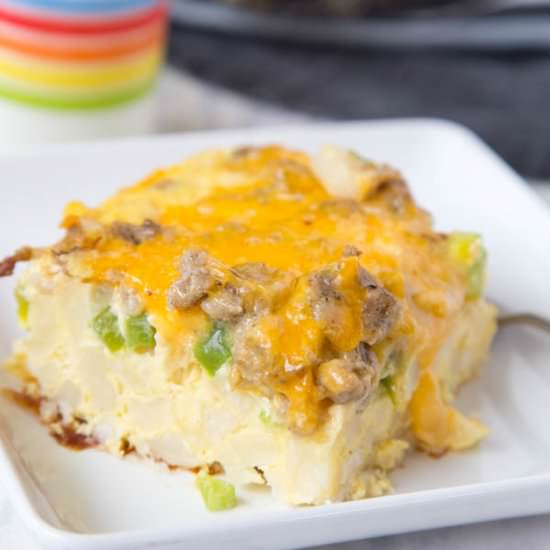 Potato and Sausage Egg Bake