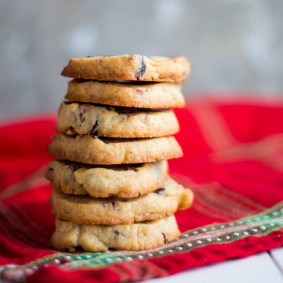 CRANBERRY ORANGE PECAN SHORTBREAD
