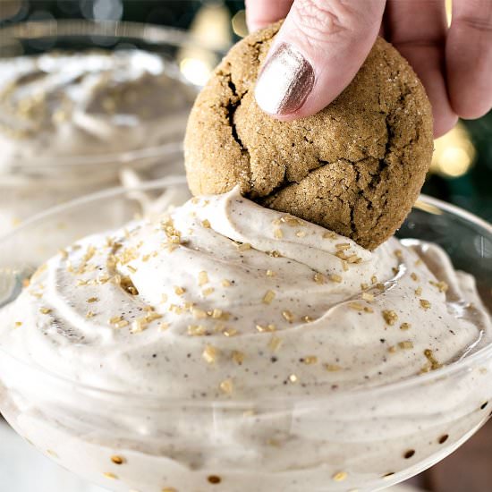 Ginger Cookies and Eggnog Dip