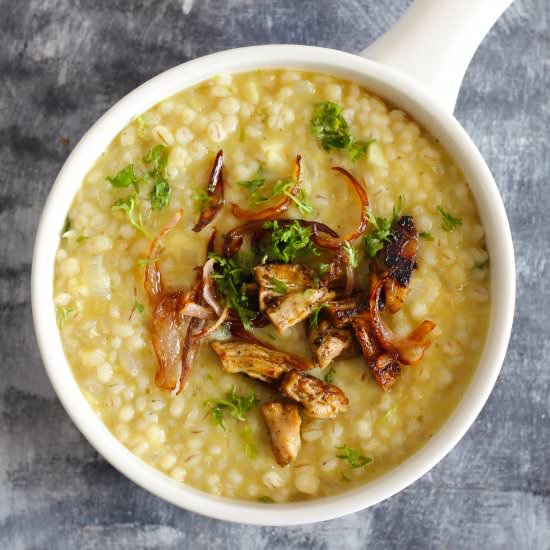 Barley Risotto with Chicken