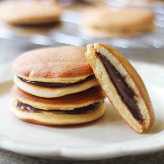 Soft and fluffy Nutella Dorayaki