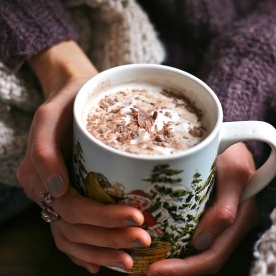 Amaretto Spiked Hot Chocolate