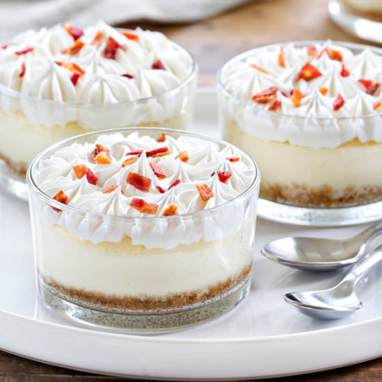 Maple Bacon Cheesecakes
