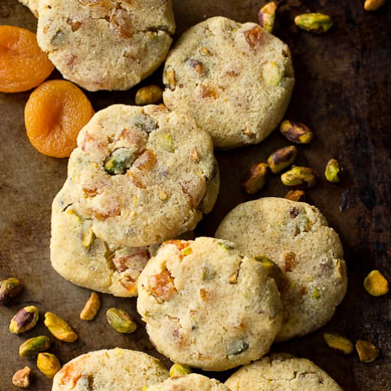 Grain Free Apricot Pistachio Cookies