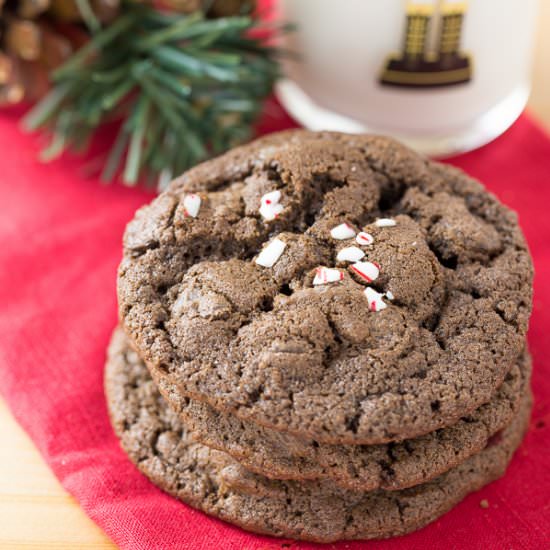 Triple Chocolate Peppermint Cookies