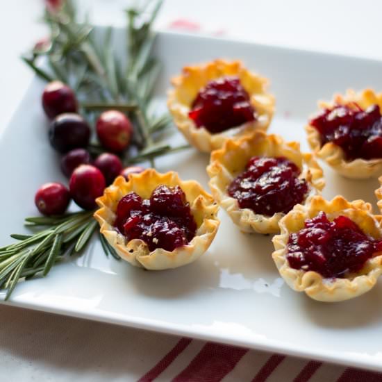 Cranberry Brie Mini Tarts
