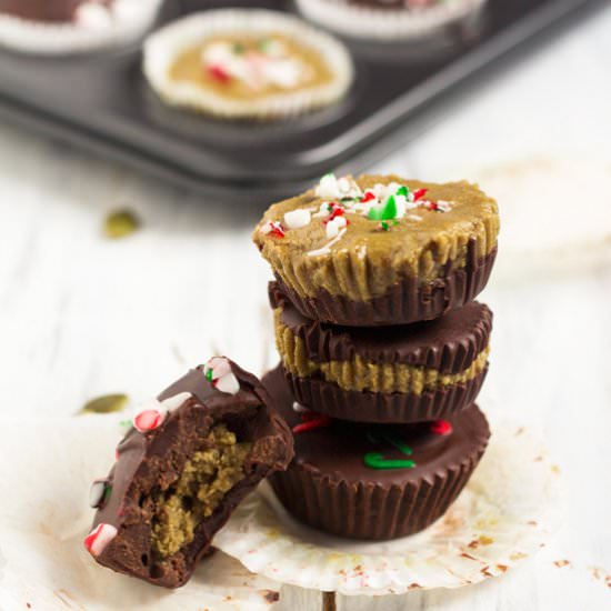 Vegan Mint Pumpkin Seed Butter Cups