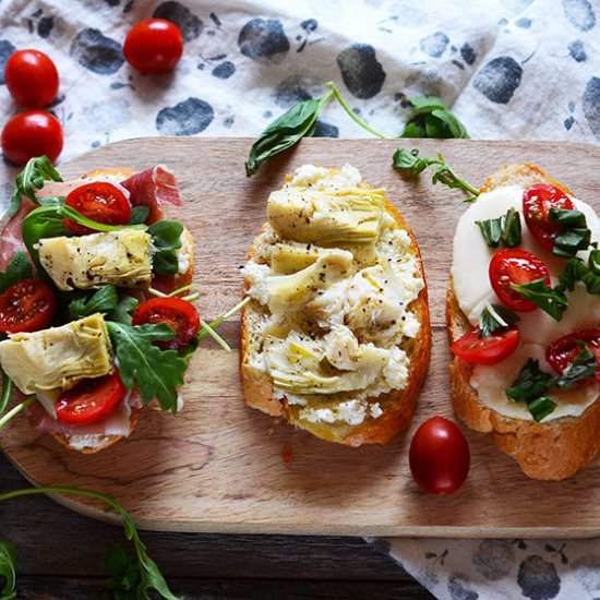 Crostini Three Ways