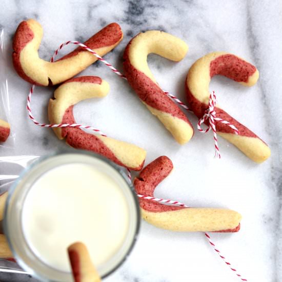 Minty Candy Cane Cookies