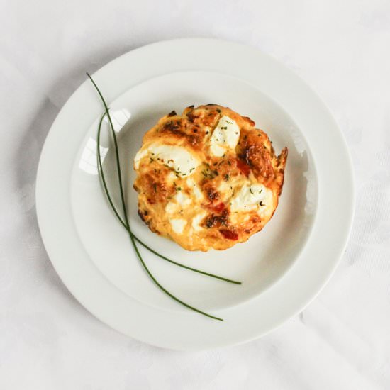 Goats Cheese and Pepper Frittata
