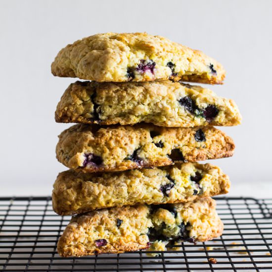 Blueberry, Orange + Oatmeal Scones