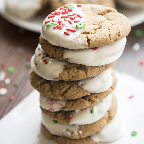White chocolate ginger cookies