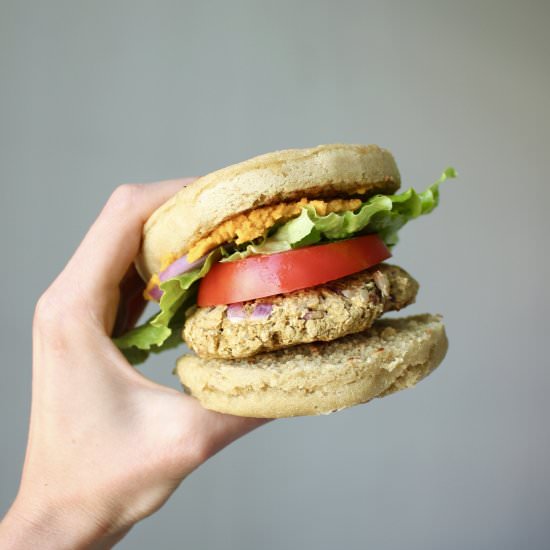 Cilantro Chickpea Veggie Burgers