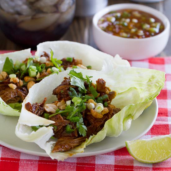 BBQ Pork Lettuce Wraps