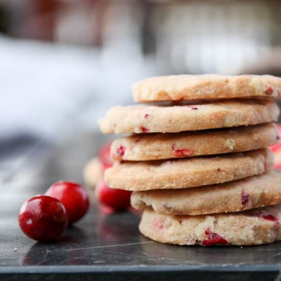 Cranberry Walnut Shortbread Cookies