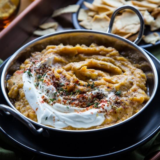 Acorn Squash Caramelized Onion Dip