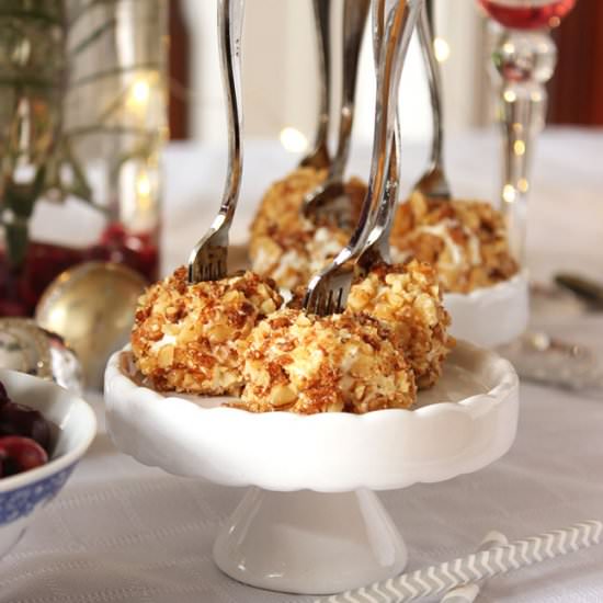 Easy Walnut Goat Cheese Bites